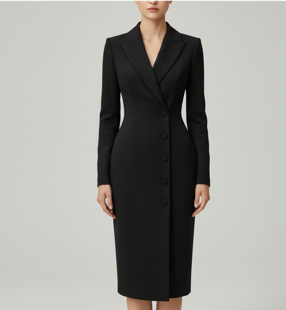 Valerios Fashion elegant slim fit women's blazer dress