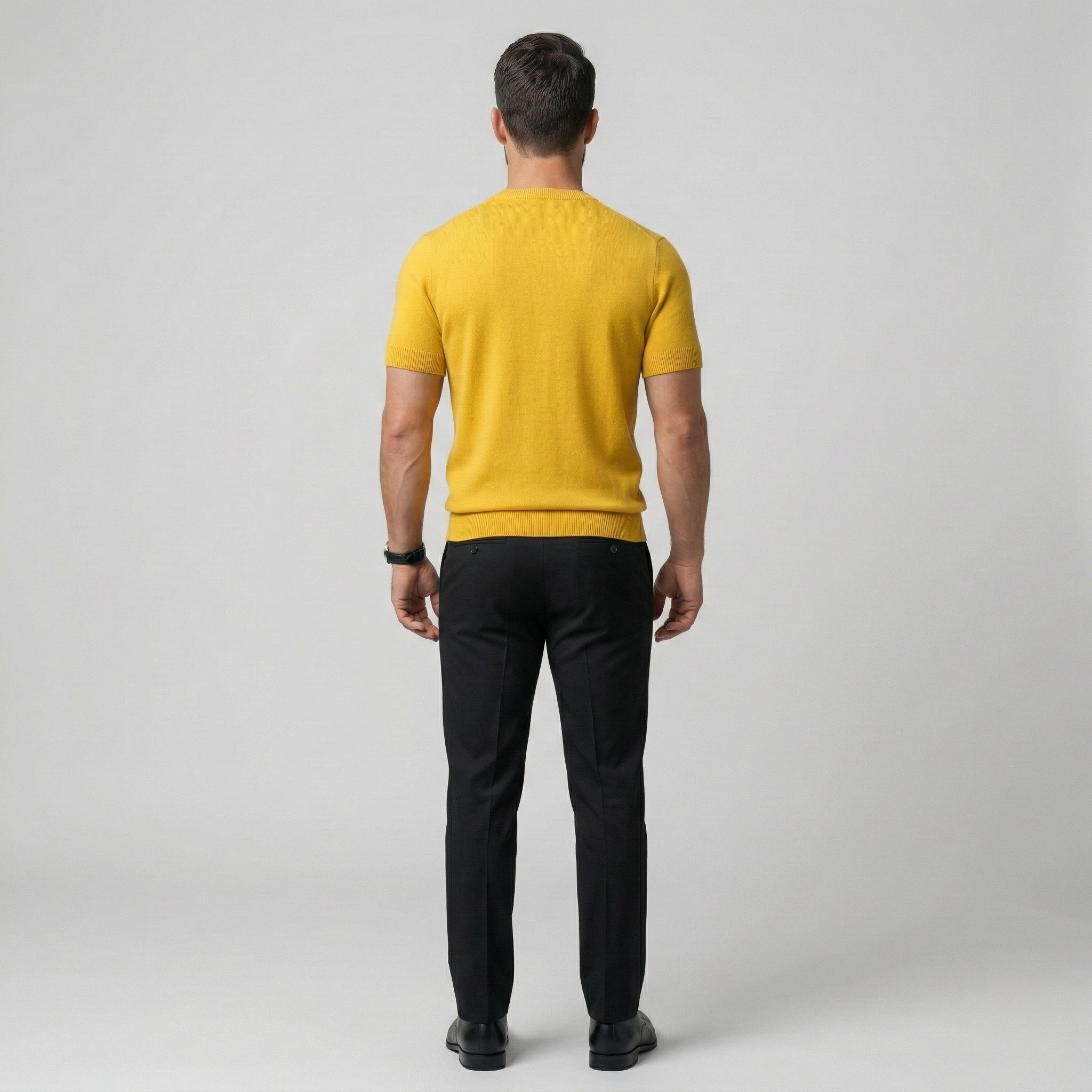 Maglia uomo in cotone maniche corte girocollo maglione leggero casual vestibilità slim