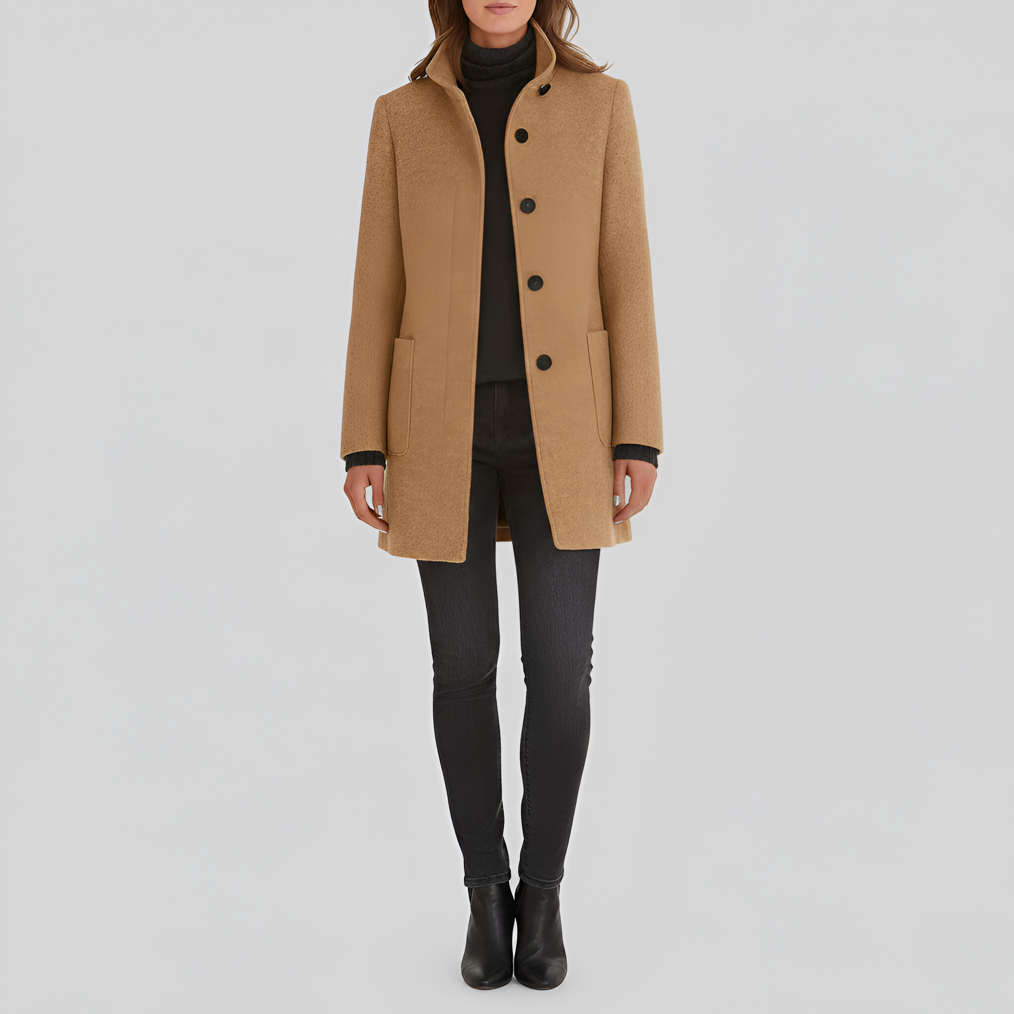 Cappotto femminile elegante dal design essenziale
