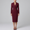 Vestito blazer donna midi elegante abito sartoriale con bottoni maniche lunghe