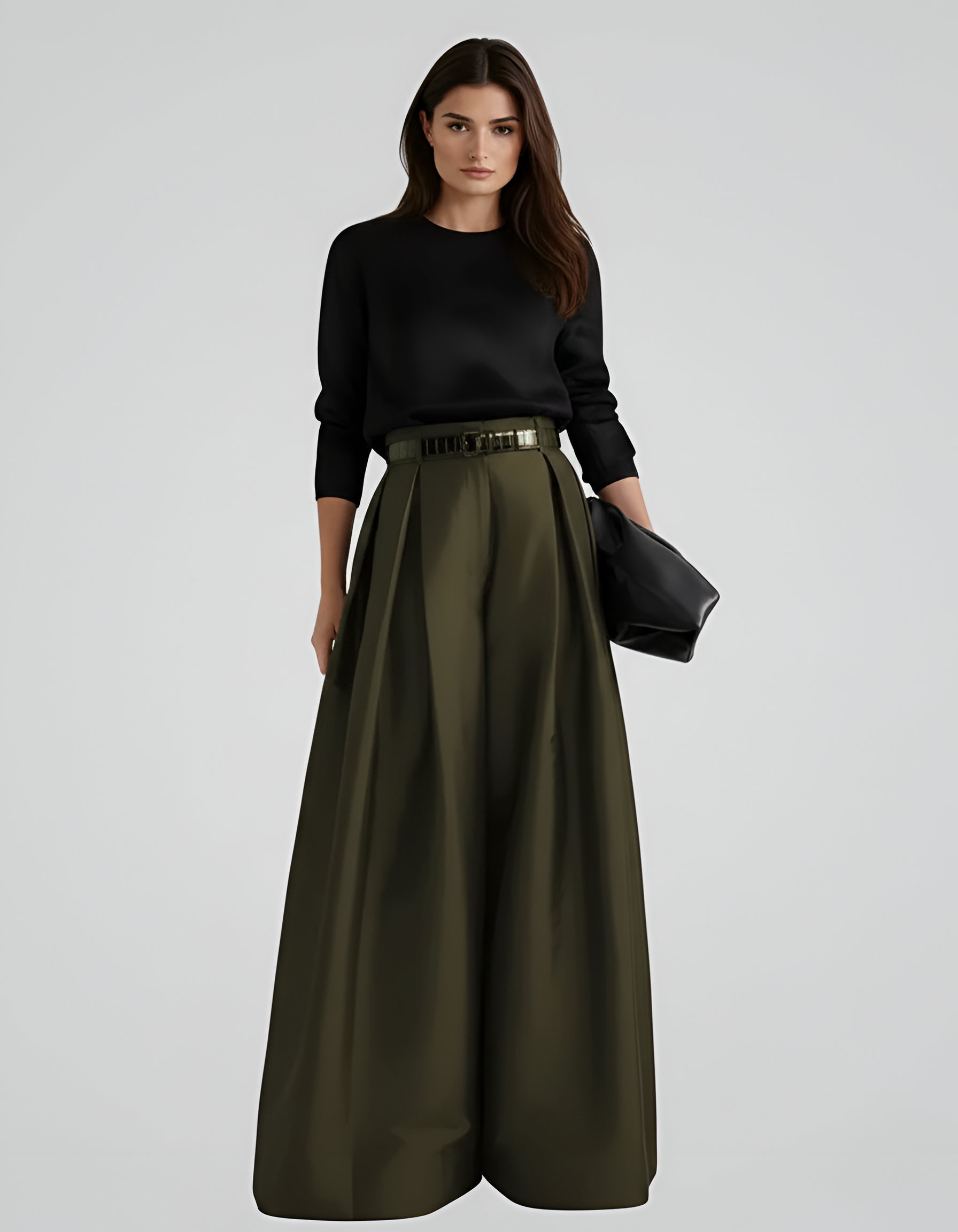 Valerios Fashion jupe longue taille haute femme élégante