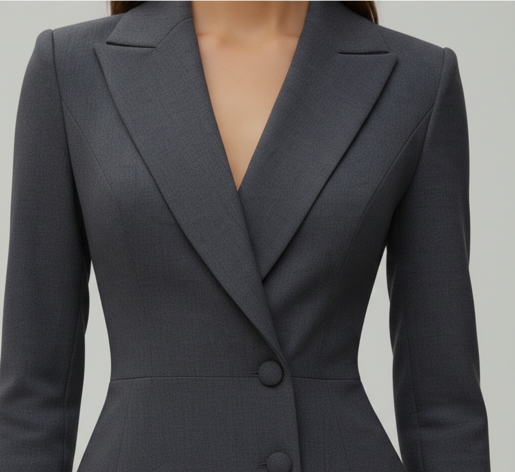 Valerios Fashion elegant slim fit women's blazer dress