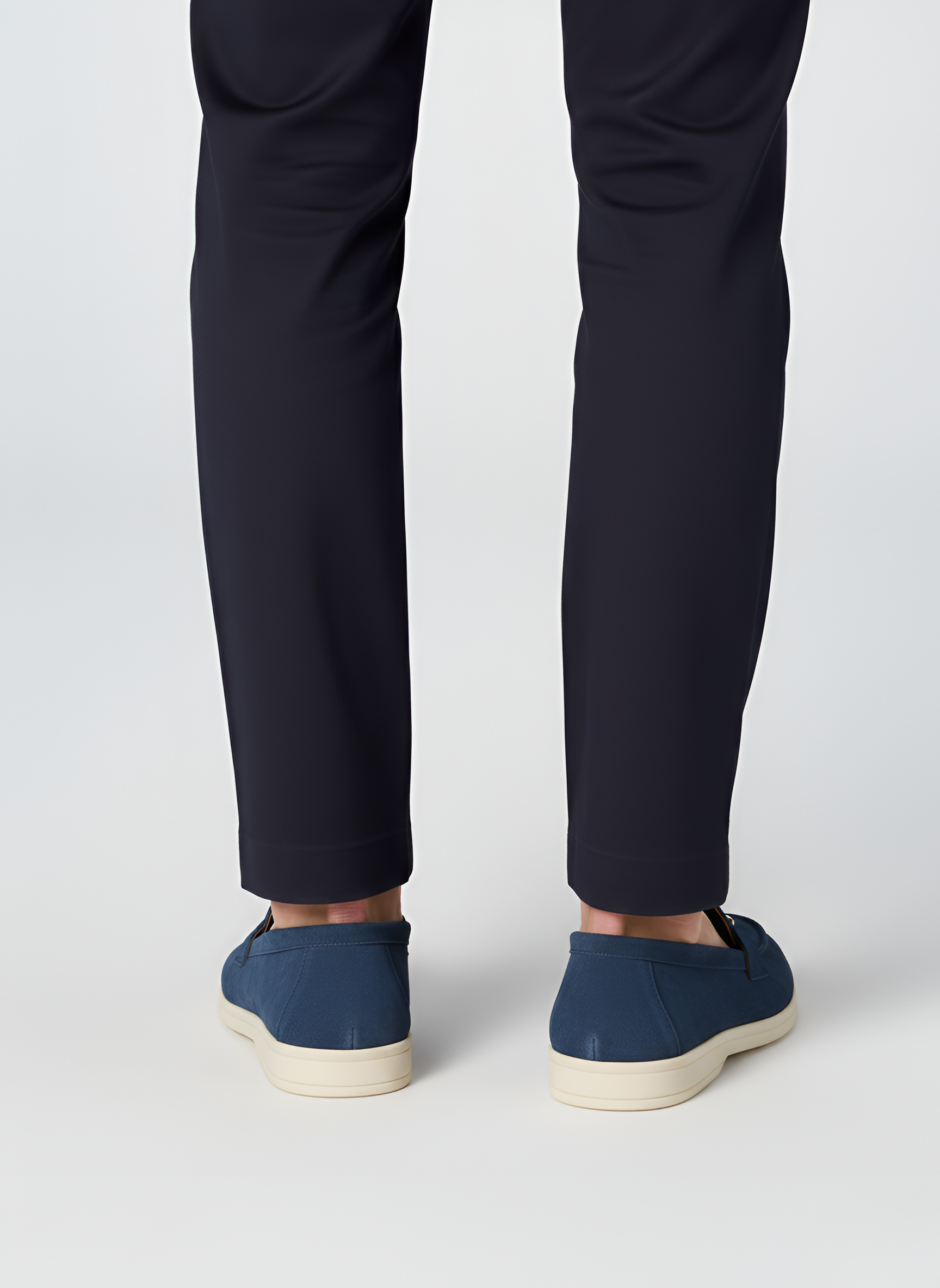 Mocasines para hombre en piel de ante con borlas y suela cómoda