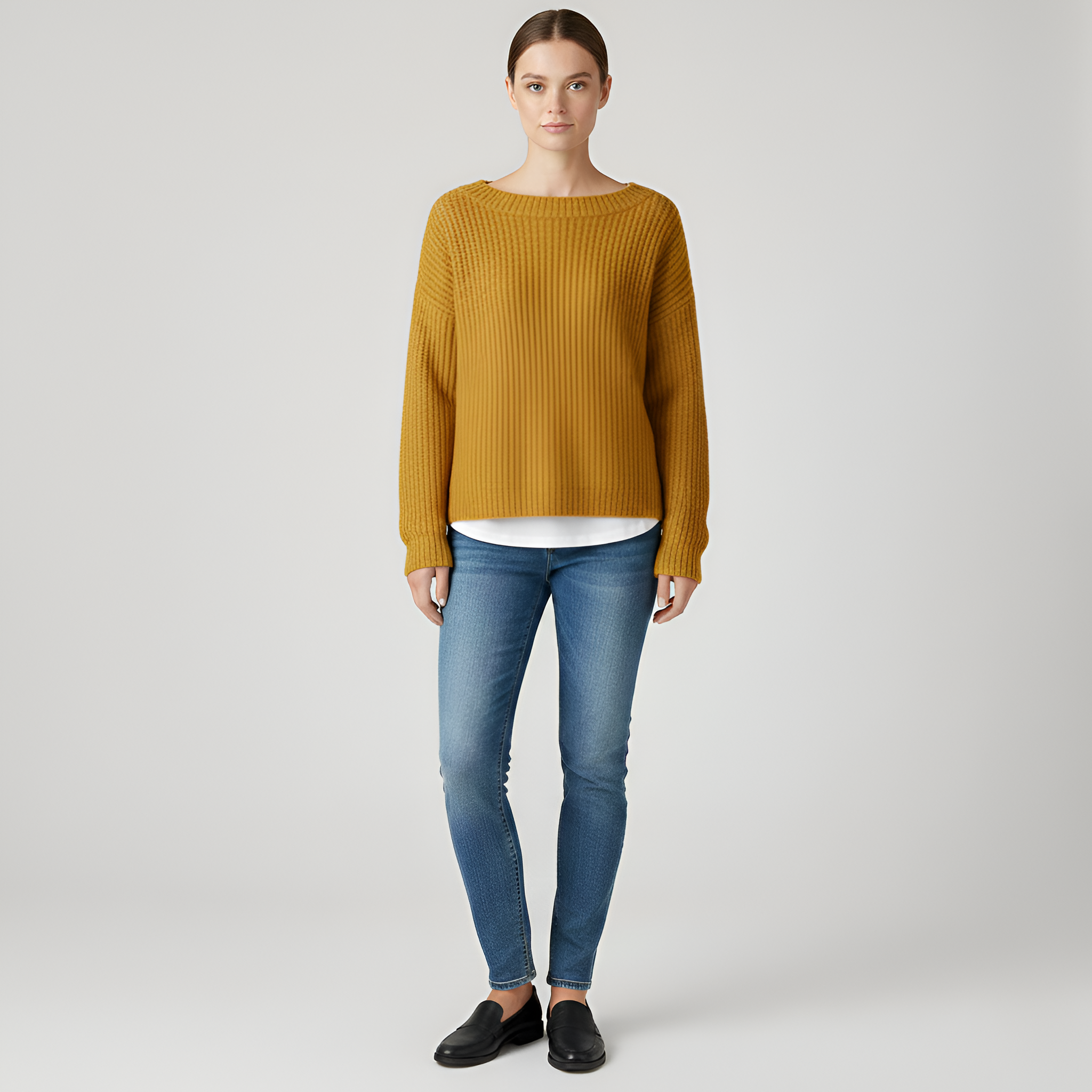 Valerios Fashion πουλόβερ γυναικείο από μαλλί με στρογγυλή λαιμόκοψη άνετη εφαρμογή casual