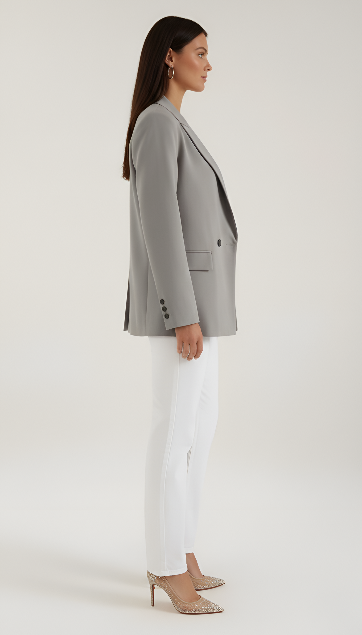 Blazer de mujer de doble botonadura chaqueta elegante sastre