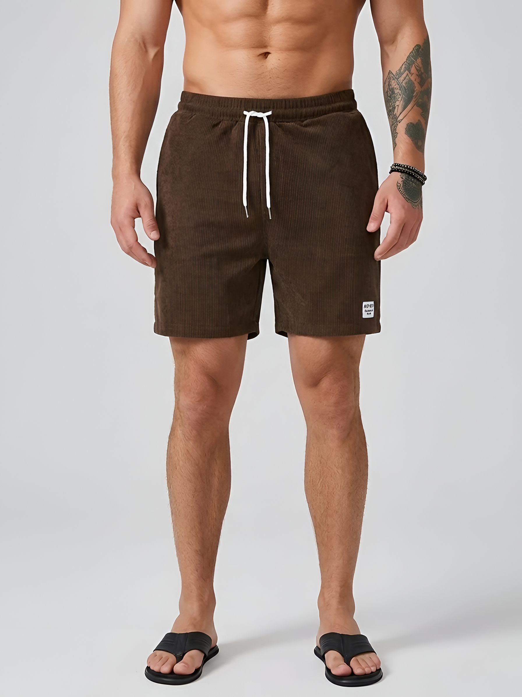 Pantaloncini sportivi uomo con coulisse elasticizzata e tasche casual palestra