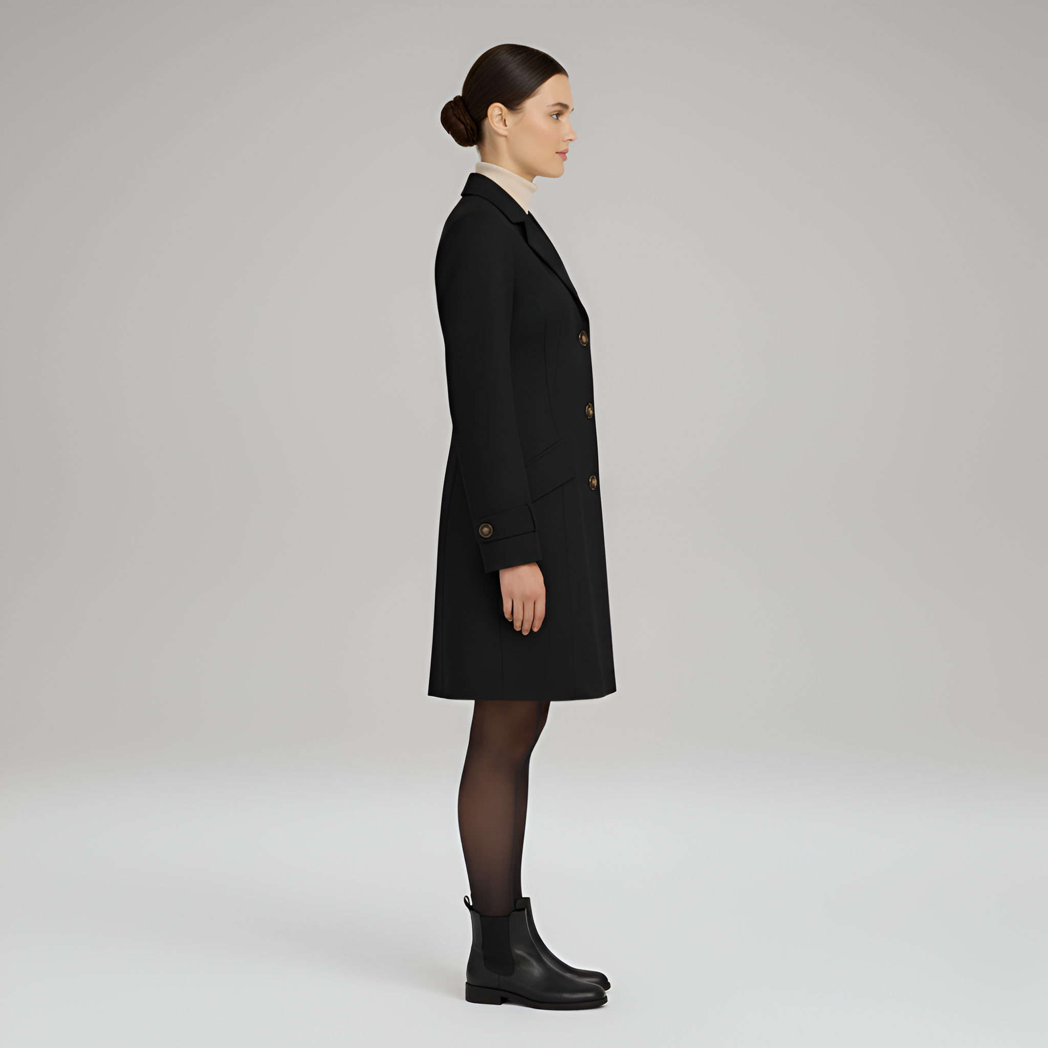 Valerios Fashion γυναικείο καμπαρντίνα κομψό ραφινάτο με κουμπιά