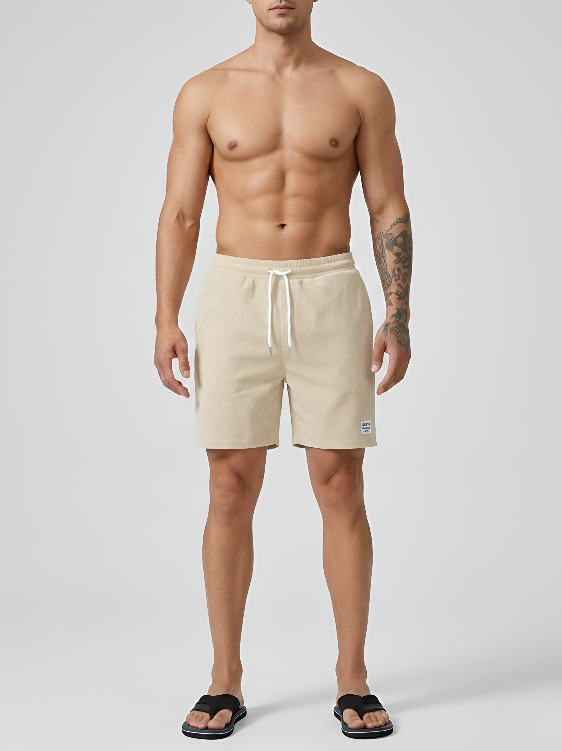 Pantaloncini sportivi uomo con coulisse elasticizzata e tasche casual palestra