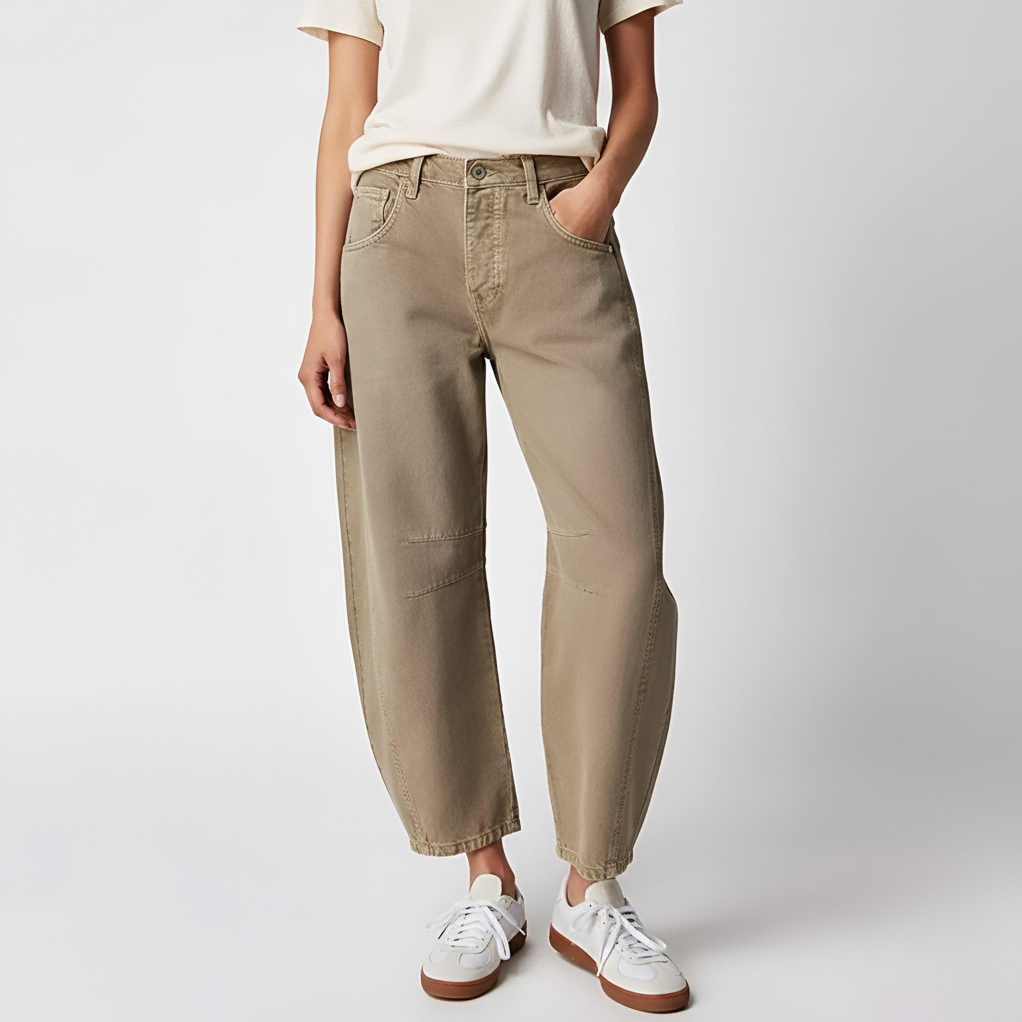 Valerios μόδα τζιν γυναικεία με φαρδιά μπατζάκια από βαμβακερό τζιν με ψηλή μέση