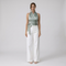 Women's elegant halter neck top with belt sleeveless slim fit blouse