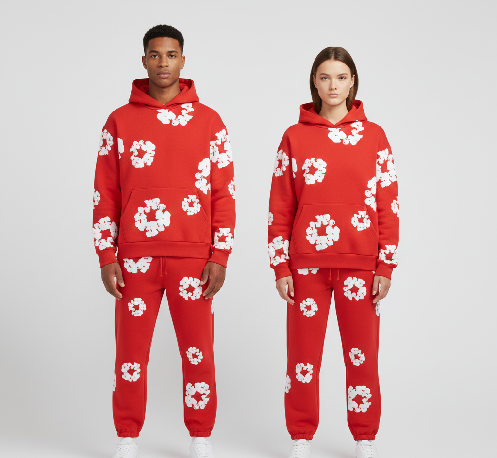 Valerios Fashion completo tuta unisex in cotone stampato