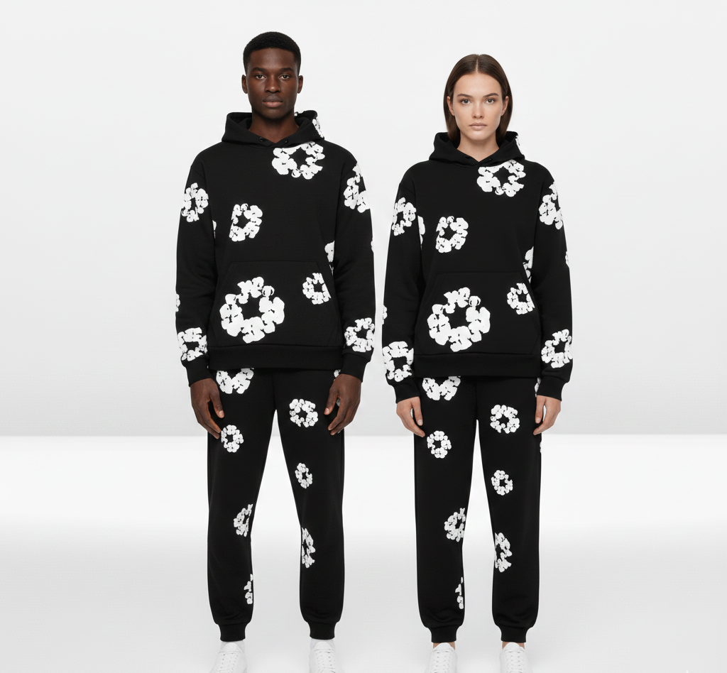 Valerios Fashion completo tuta unisex in cotone stampato