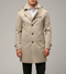 Valerios Fashion trench coat masculino elegante com cinto e fecho de botões