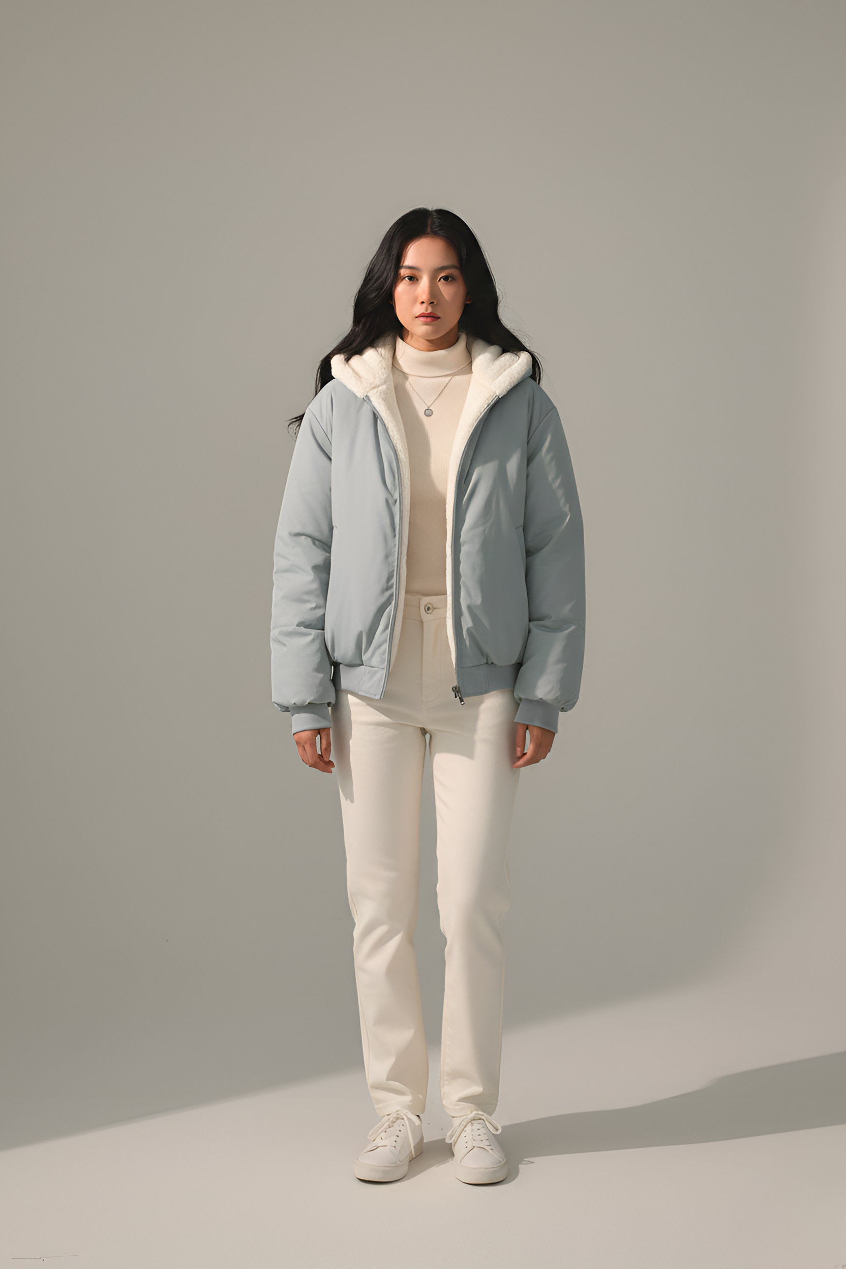 Valerios Fashion Chaqueta para Mujer en Ecopiel con Cremallera Ajuste Suave