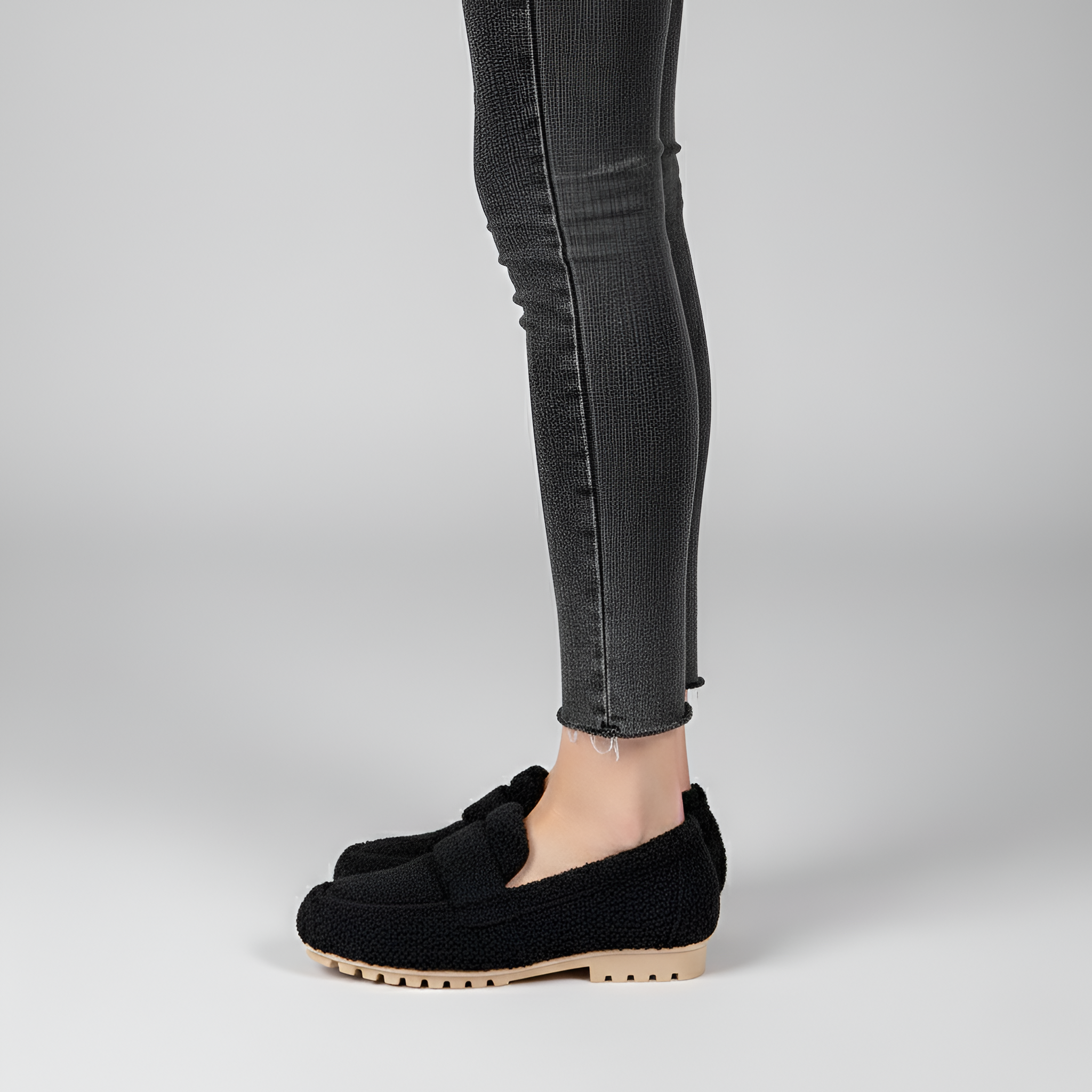 Mocassini Donna in Pelliccia Sintetica Slip-On Comfort per Uso Quotidiano