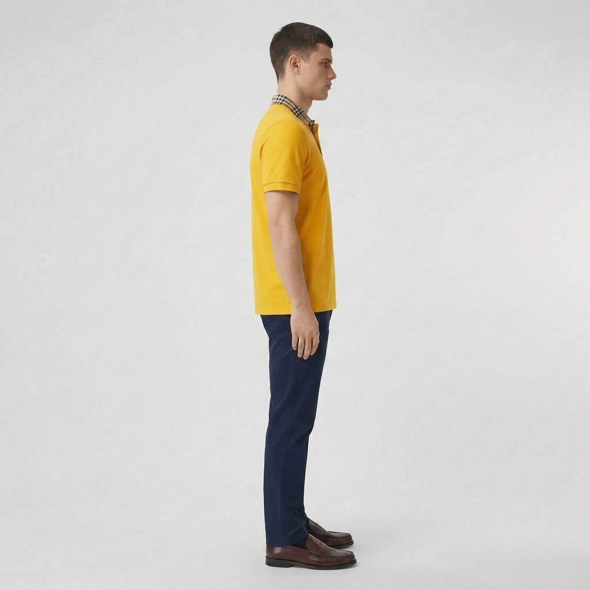 Polo Uomo in Cotone Manica Corta con Colletto Classico e Bottoni Casual Sportiva