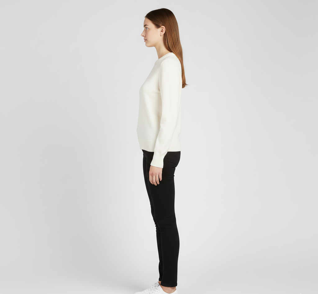 Valerios Fashion πουλόβερ γυναικείο κασμίρι απαλό με στρογγυλή λαιμόκοψη