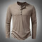 Μπλούζα Henley Casual Μακρυμάνικη για Άντρες