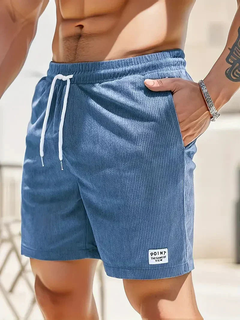 Pánské casual sametové kraťasy s šňůrkou – prodyšné letní šortky