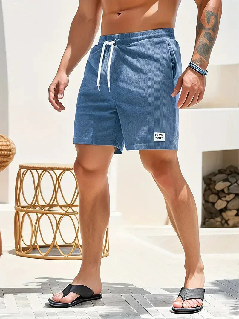 Pánské casual sametové kraťasy s šňůrkou – prodyšné letní šortky
