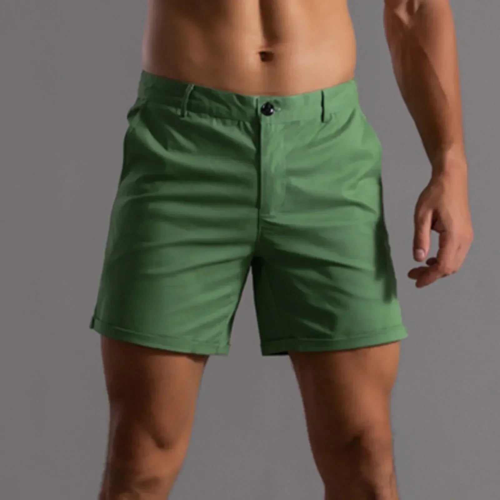 Pantaloni scurți chino pentru bărbați din bumbac elastic – croială confortabilă