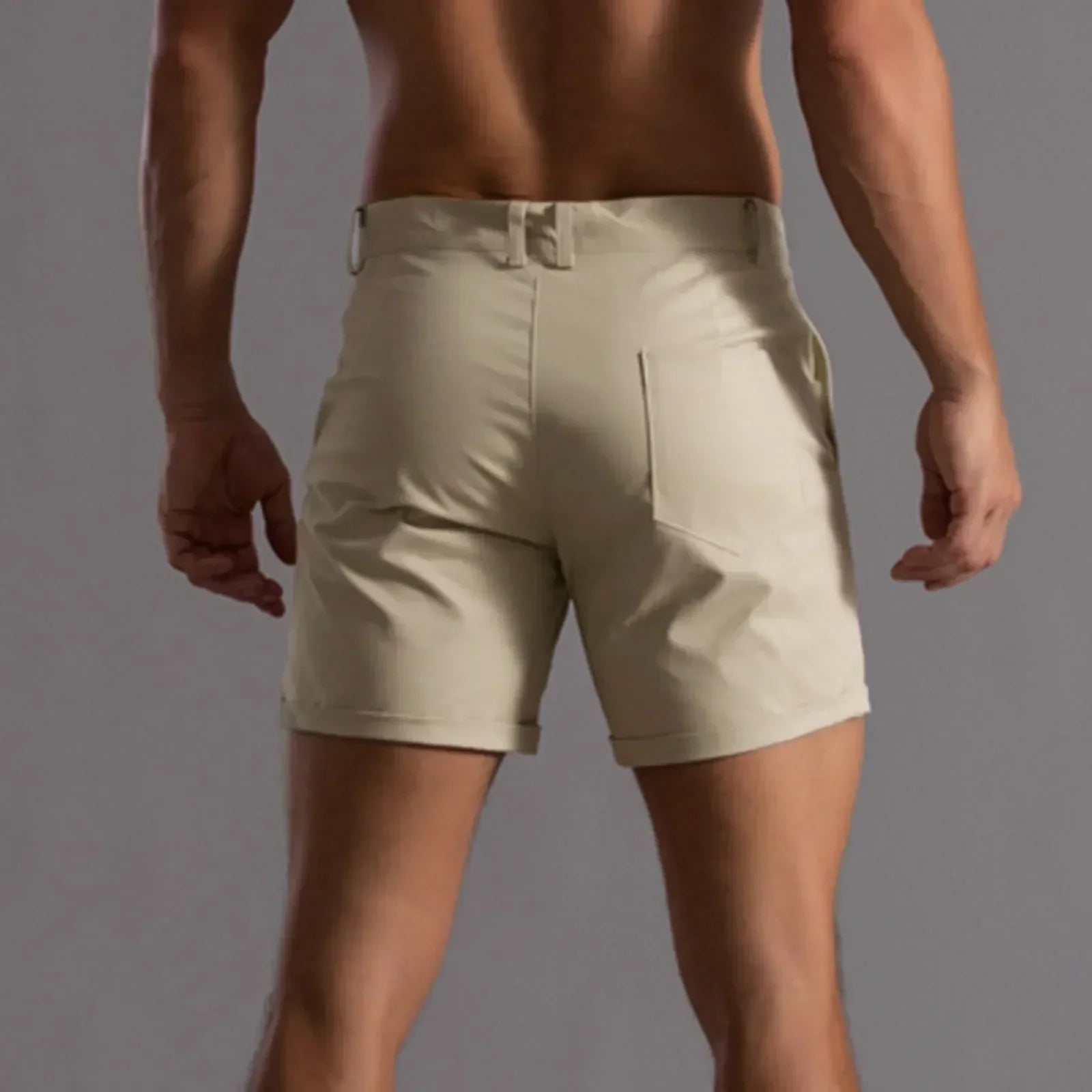 Pantaloni scurți chino pentru bărbați din bumbac elastic – croială confortabilă
