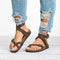 Sandalias casuales para mujer con correa cruzada – cómodos zapatos de verano con hebilla
