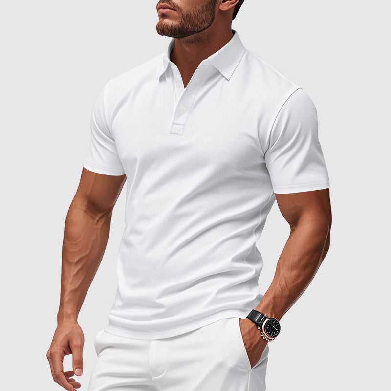 Pánská slim fit polokošile s krátkými rukávy a klasickým límečkem