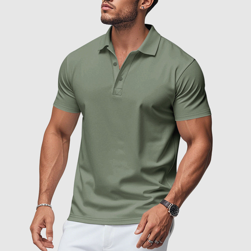 Pánská slim fit polokošile s krátkými rukávy a klasickým límečkem