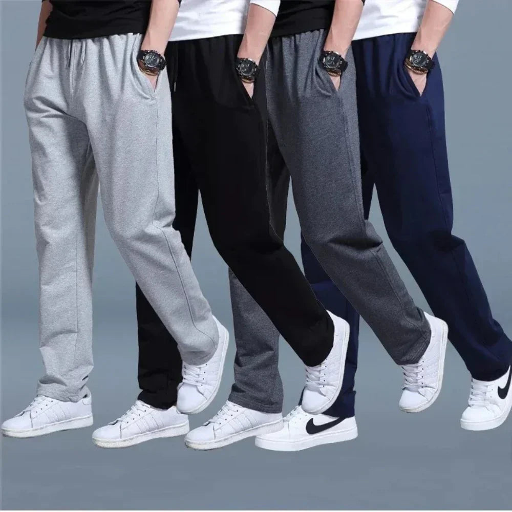 Pánské tepláky na jogging na všechny roční období se stahováním v pase a kapsami