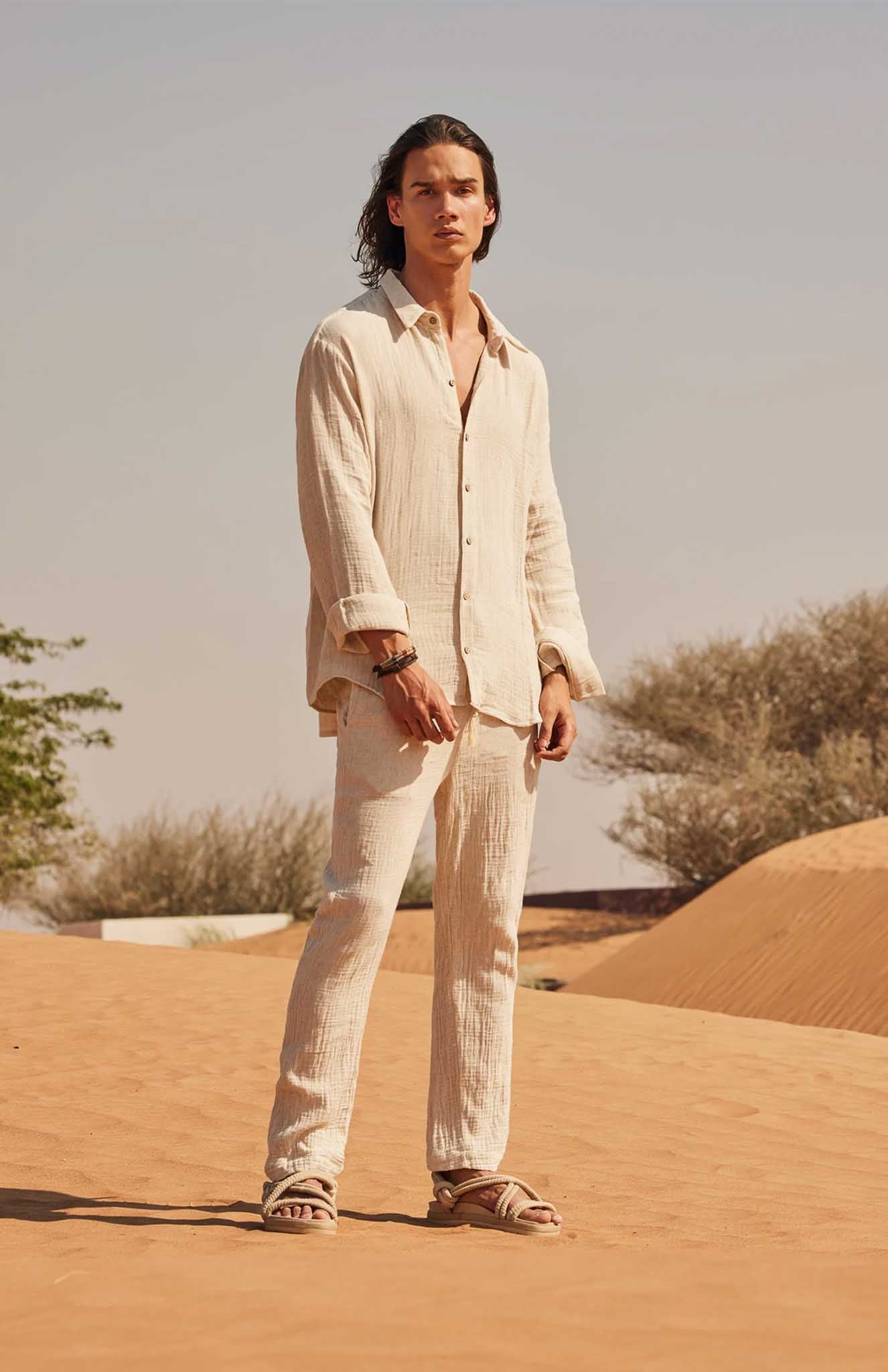 Ensemble Co-ord Beige | Mélange Coton et Lin
