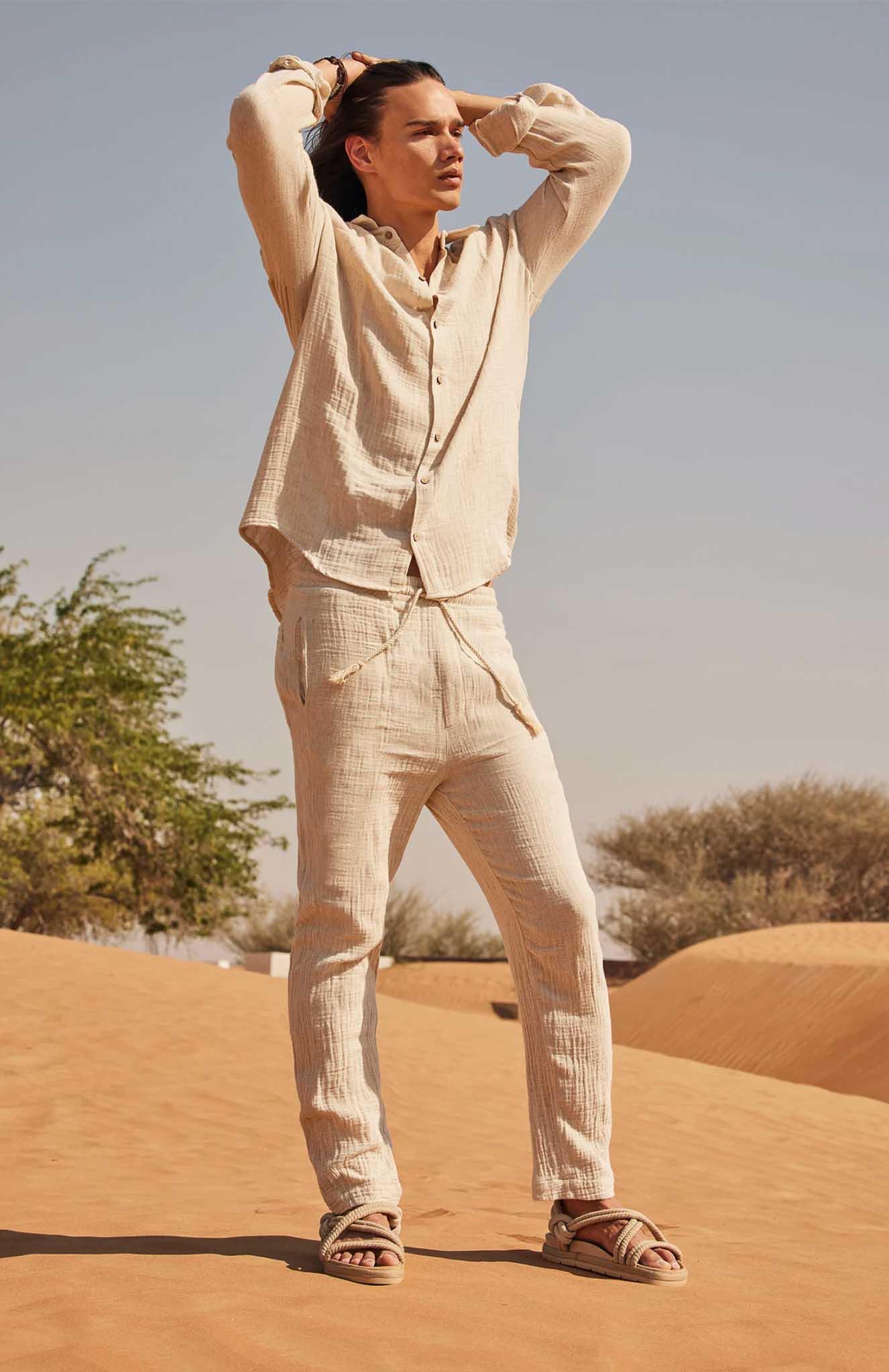 Ensemble Co-ord Beige | Mélange Coton et Lin