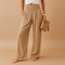 Elegant High-Waisted Linen Pants for Women – Casual Stretch Pants
