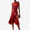 Flared One-Shoulder Midi Dress for Ceremony