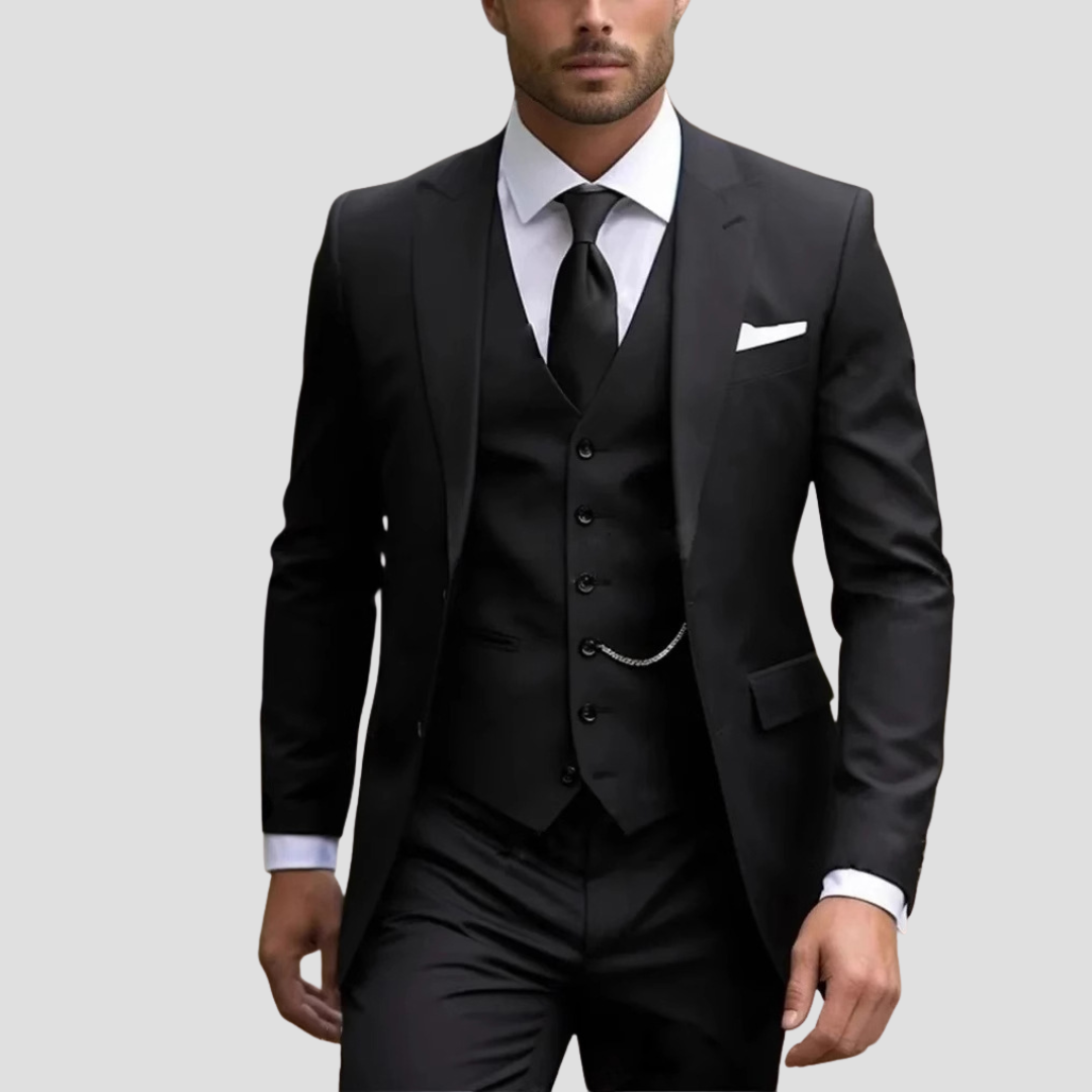 Pánský formální oblek třídílný slim fit na míru