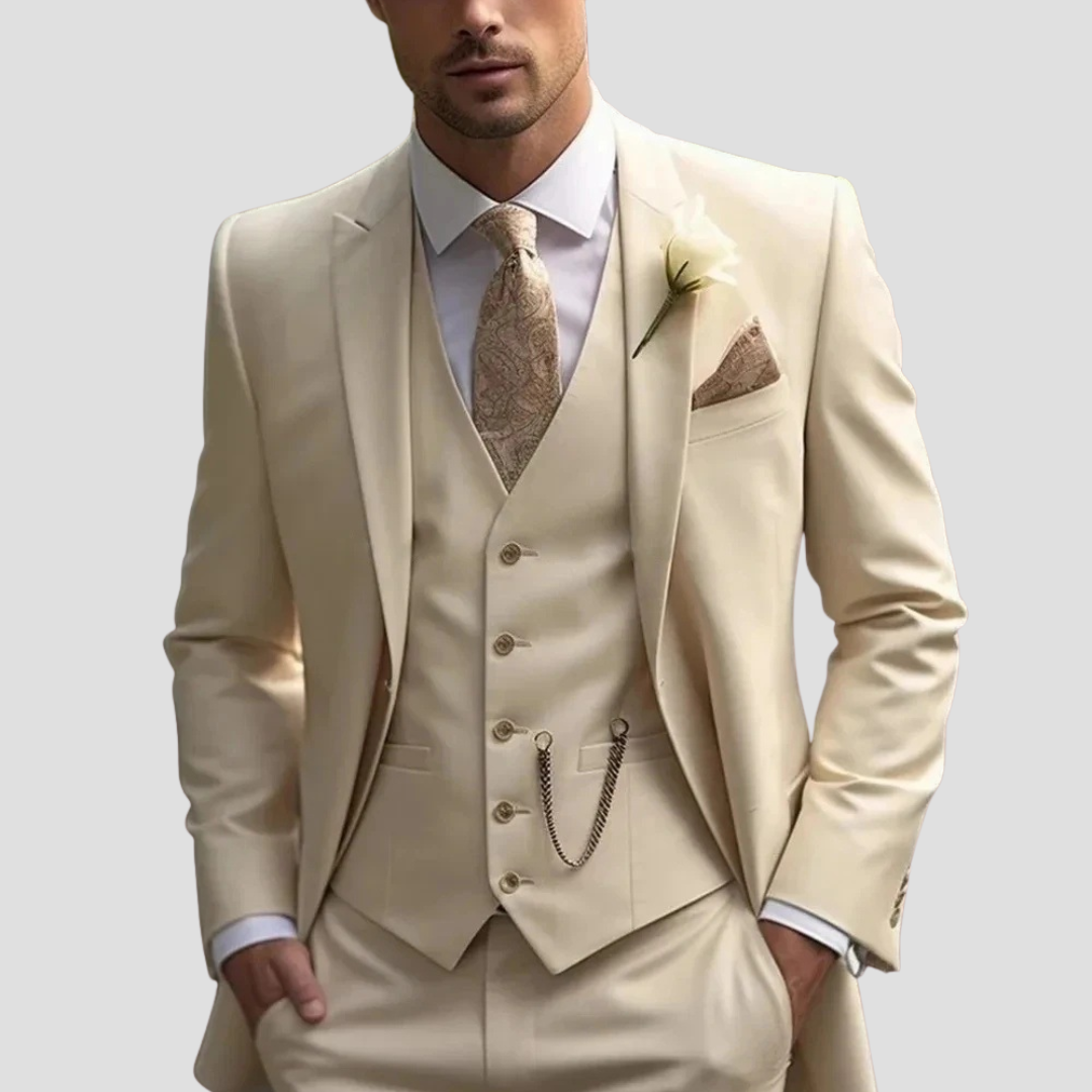Pánský formální oblek třídílný slim fit na míru