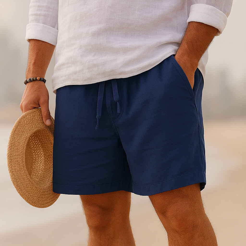 Pantaloncini Estivi in Cotone e Lino da Uomo