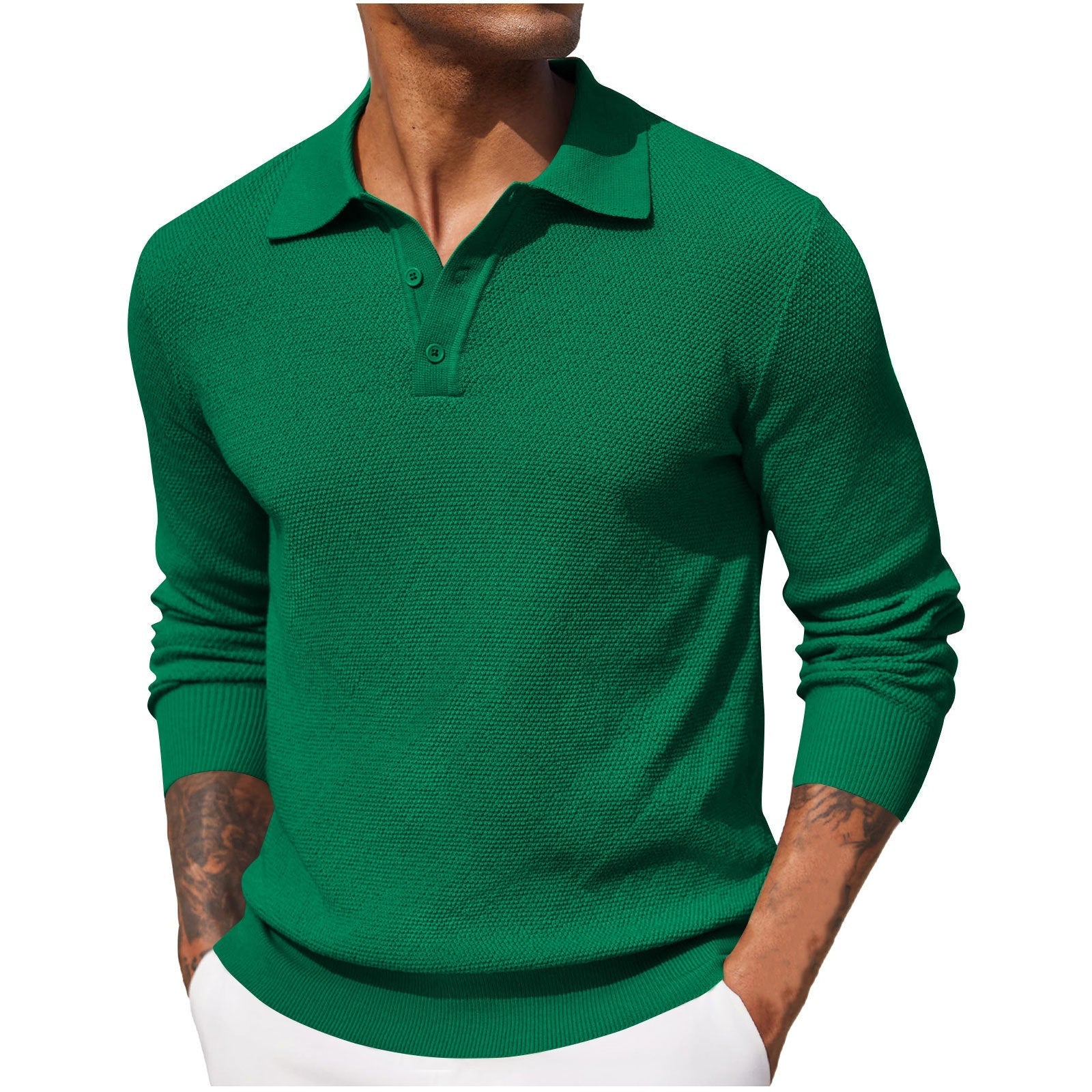 Carlo - Polo in Piqué Mistone di Lino da Uomo