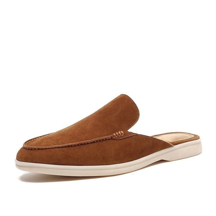 Mocassini da Uomo Senza Tallone Slip-On Stile Scamosciato