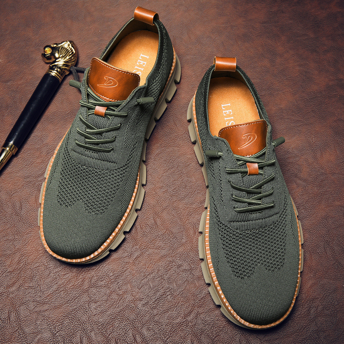 Sapatos ortopédicos respiráveis para caminhada com suporte plantar