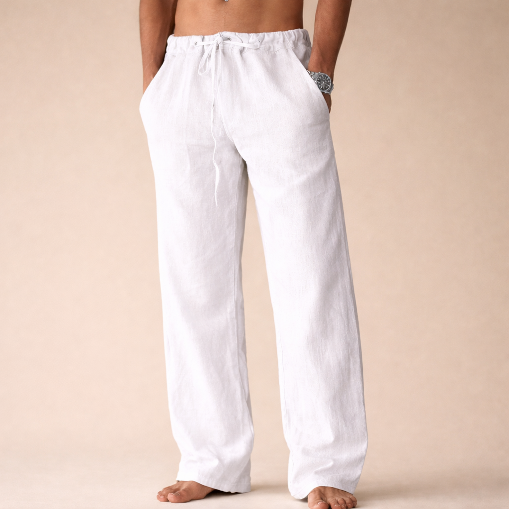 Pantalons en lin respirants et confortables