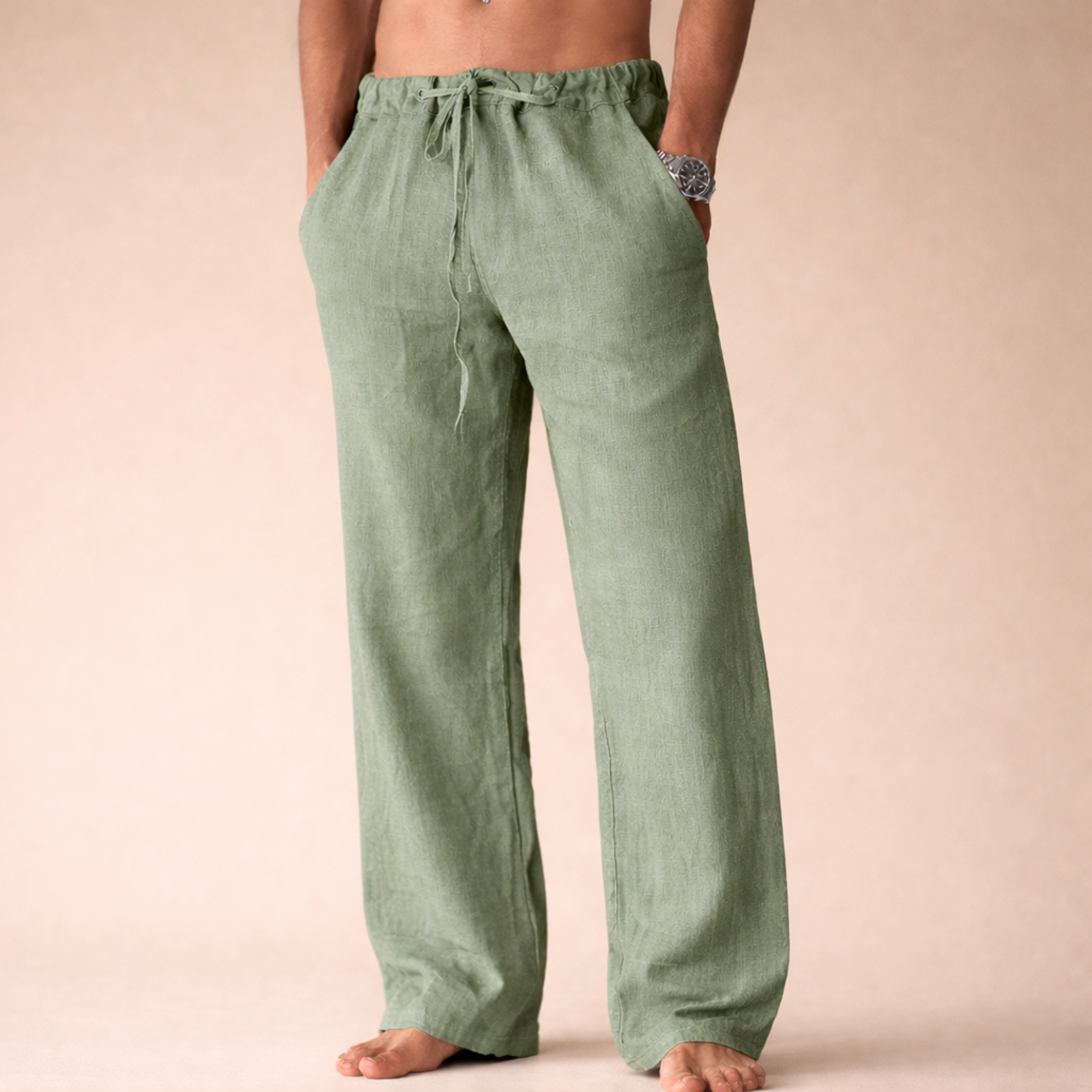Pantalons en lin respirants et confortables