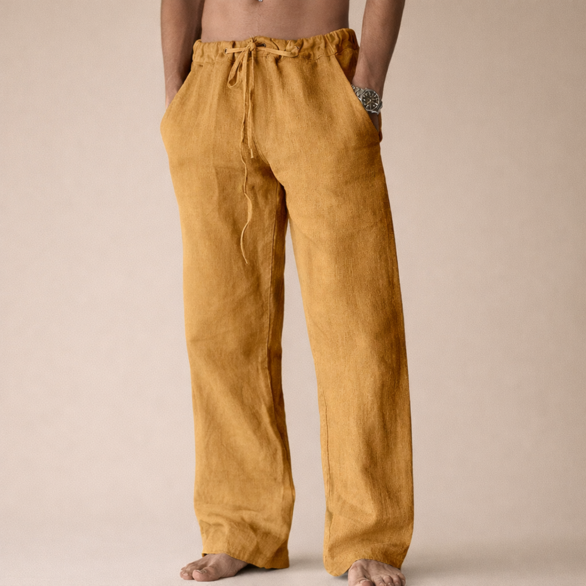 Pantalons en lin respirants et confortables