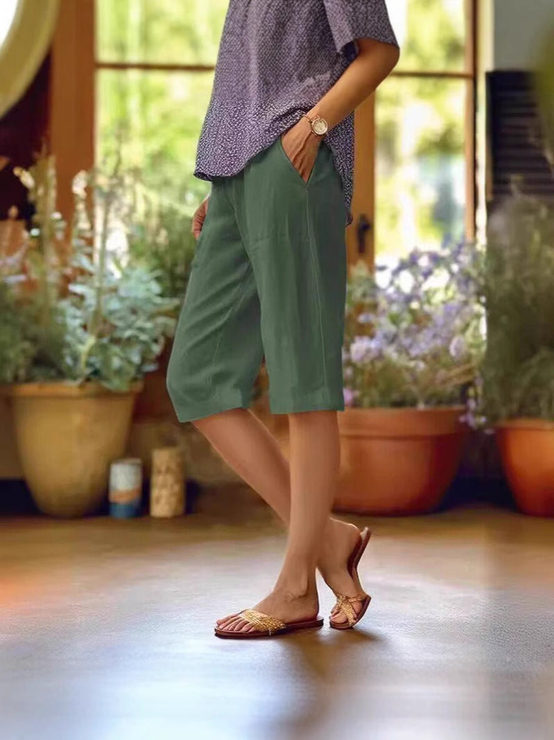 Women's Wide-Leg Culotte Pants with a Relaxed Fit