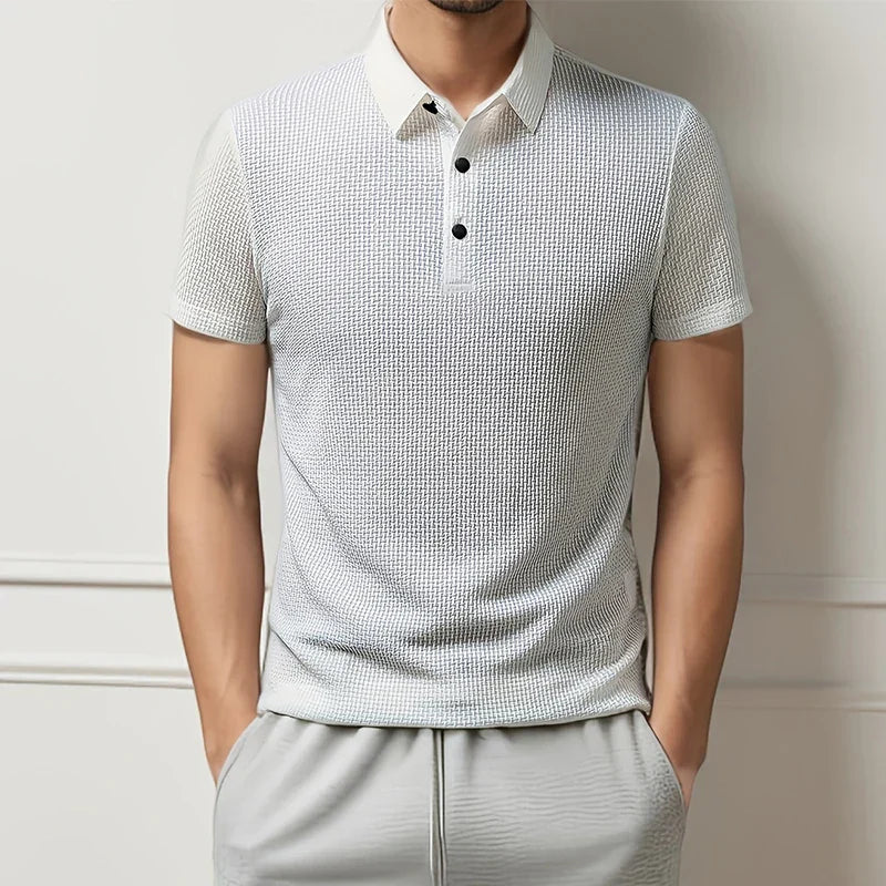Polo Stanley en maille gaufrée