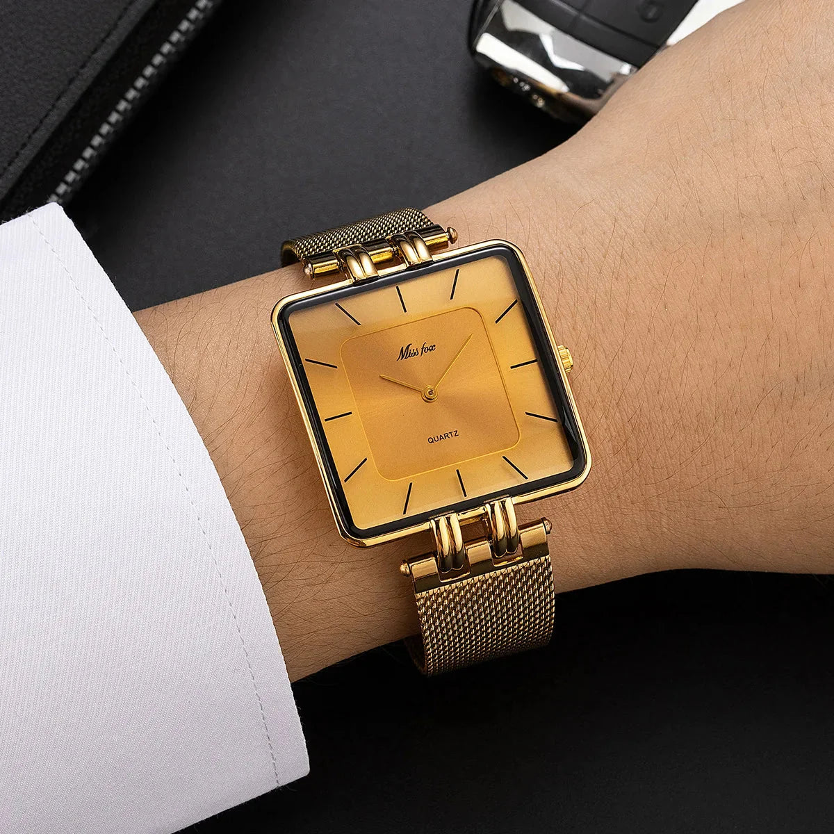 Astor Square Watch - Redwood Main