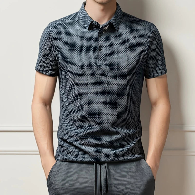 Polo Stanley en maille gaufrée