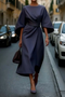 Louise Elegant Dress for Women – Feminine Design with Lantern Sleeves and Adjustable Waist