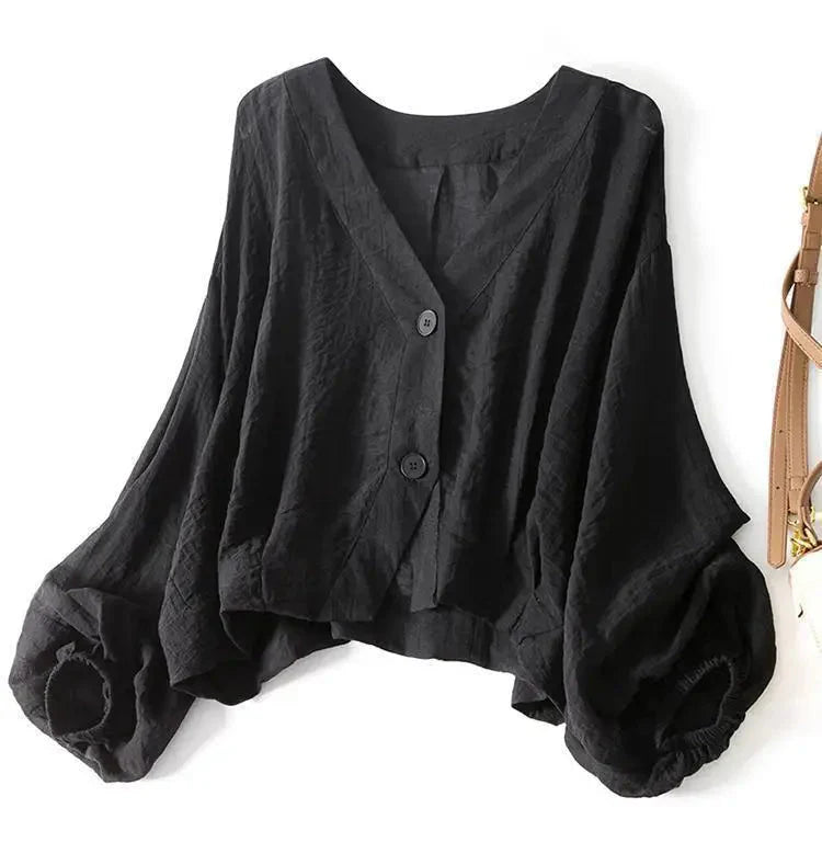 Sommerbluse i linned Eliana