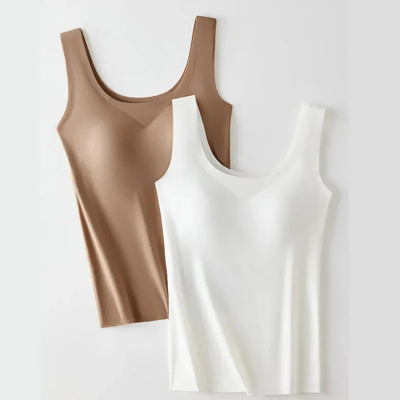 Seamless top med integreret bh